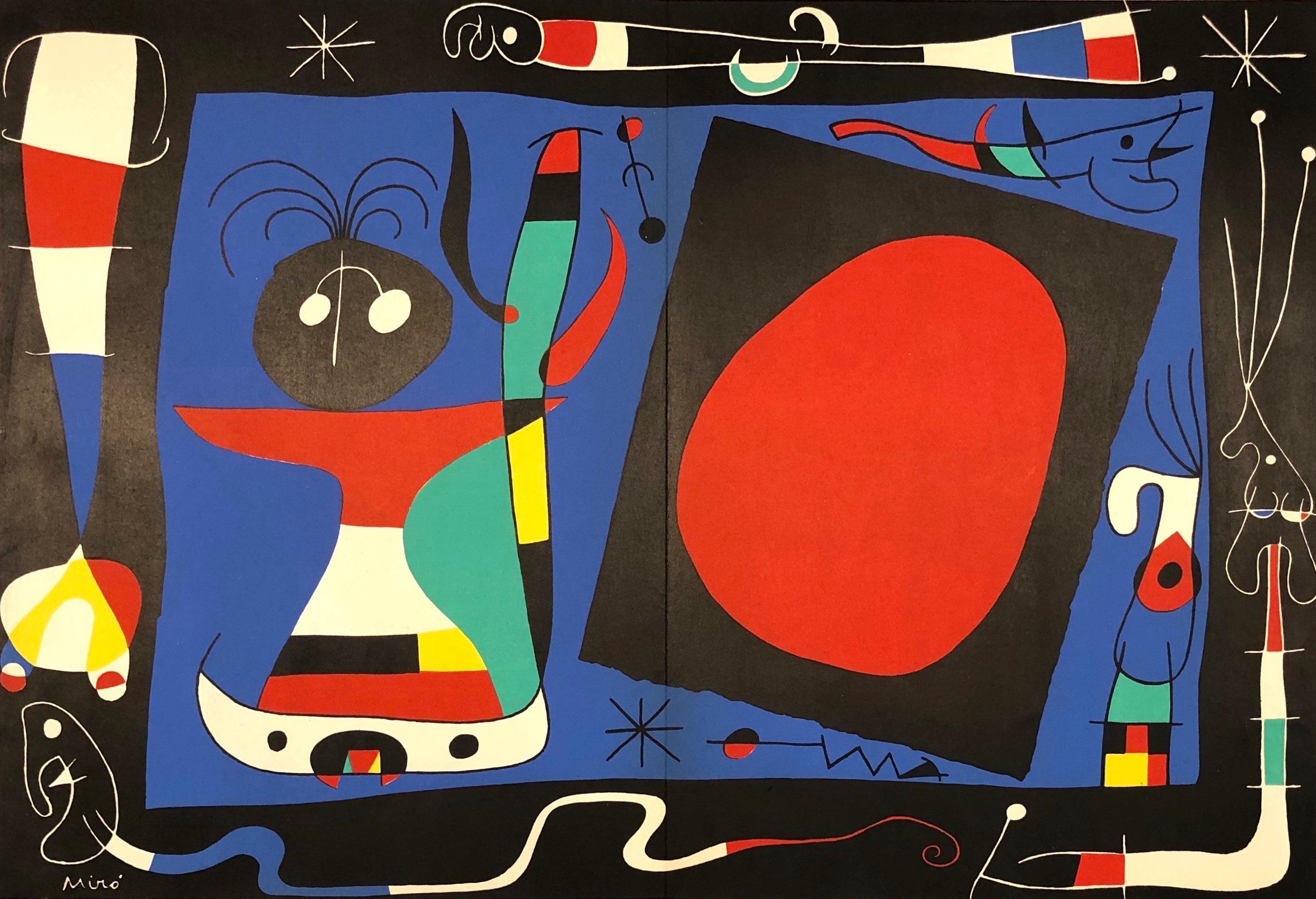 Joan Miró Figurative Print - La Femme Au Miroir