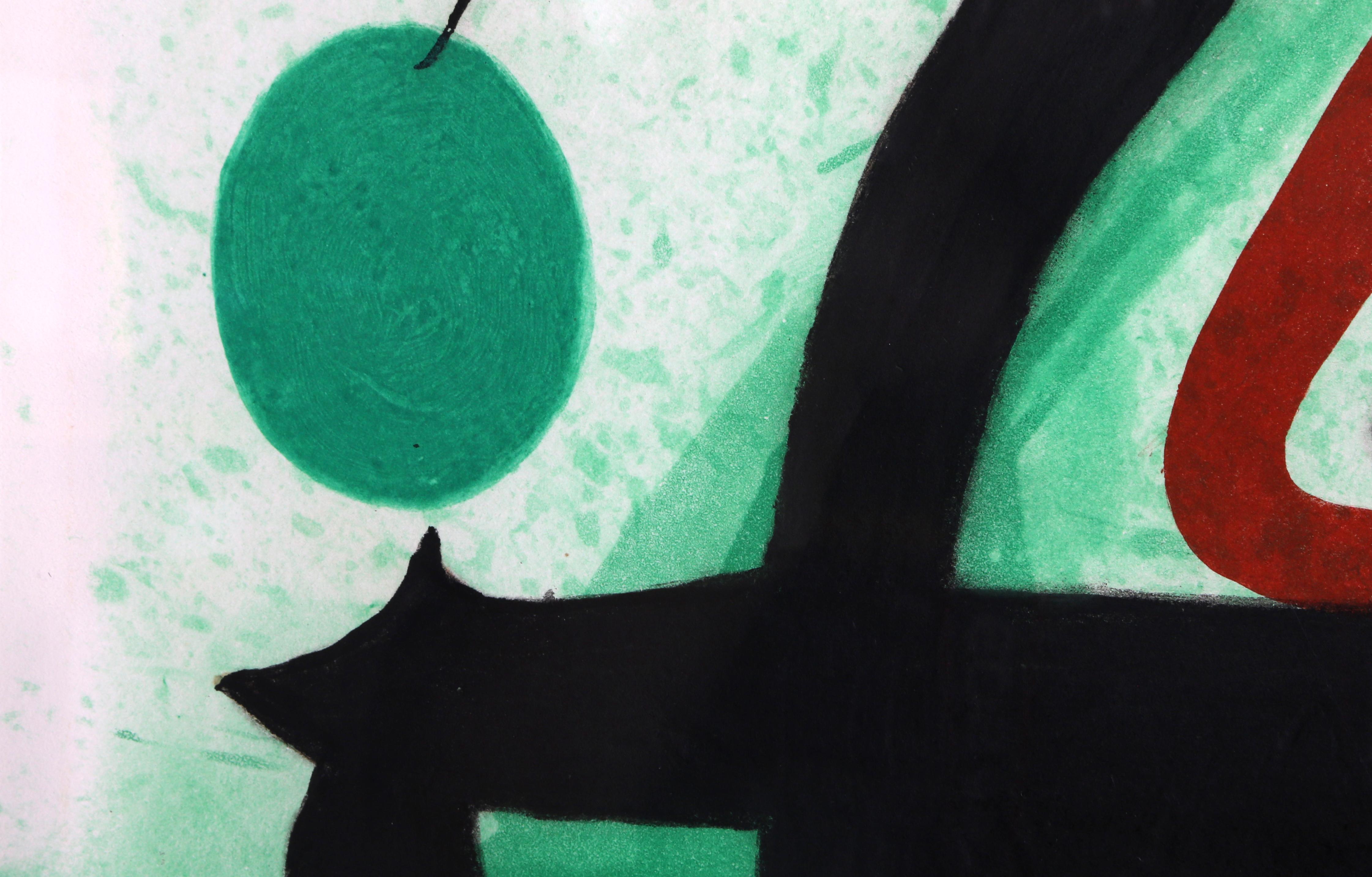 La Harpie, Hand-Signed Surrealist Aquatint Etching by Joan Miro - Print by Joan Miró