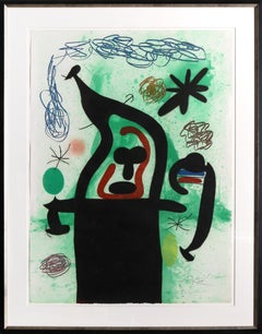 La Harpie, Aguafuerte surrealista firmado a mano por Joan Miró