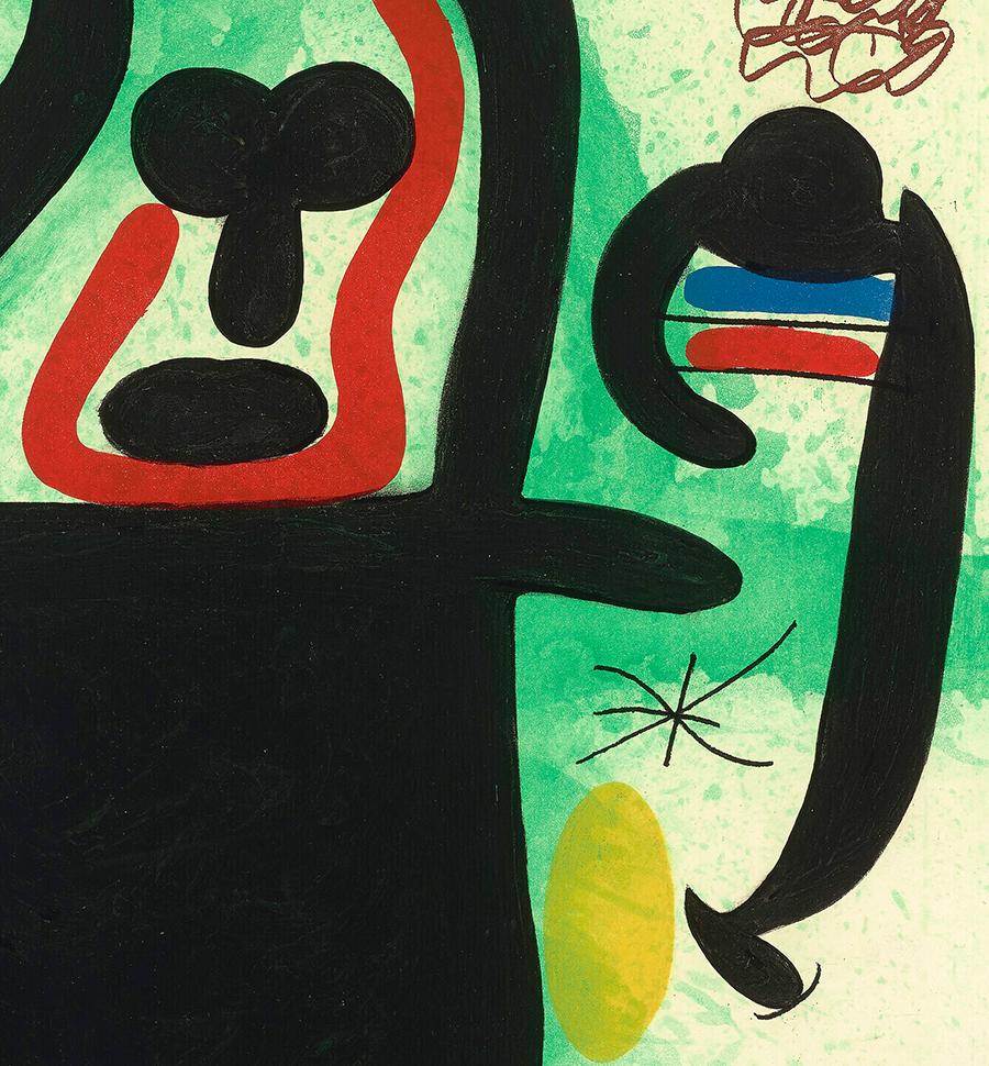La Harpie (The Harpy) - Beige Figurative Print by Joan Miró