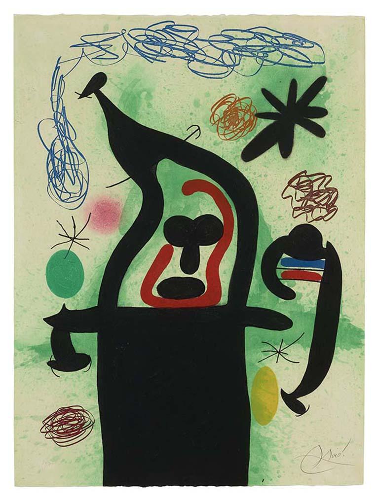 Joan Miró Figurative Print - La Harpie (The Harpy)