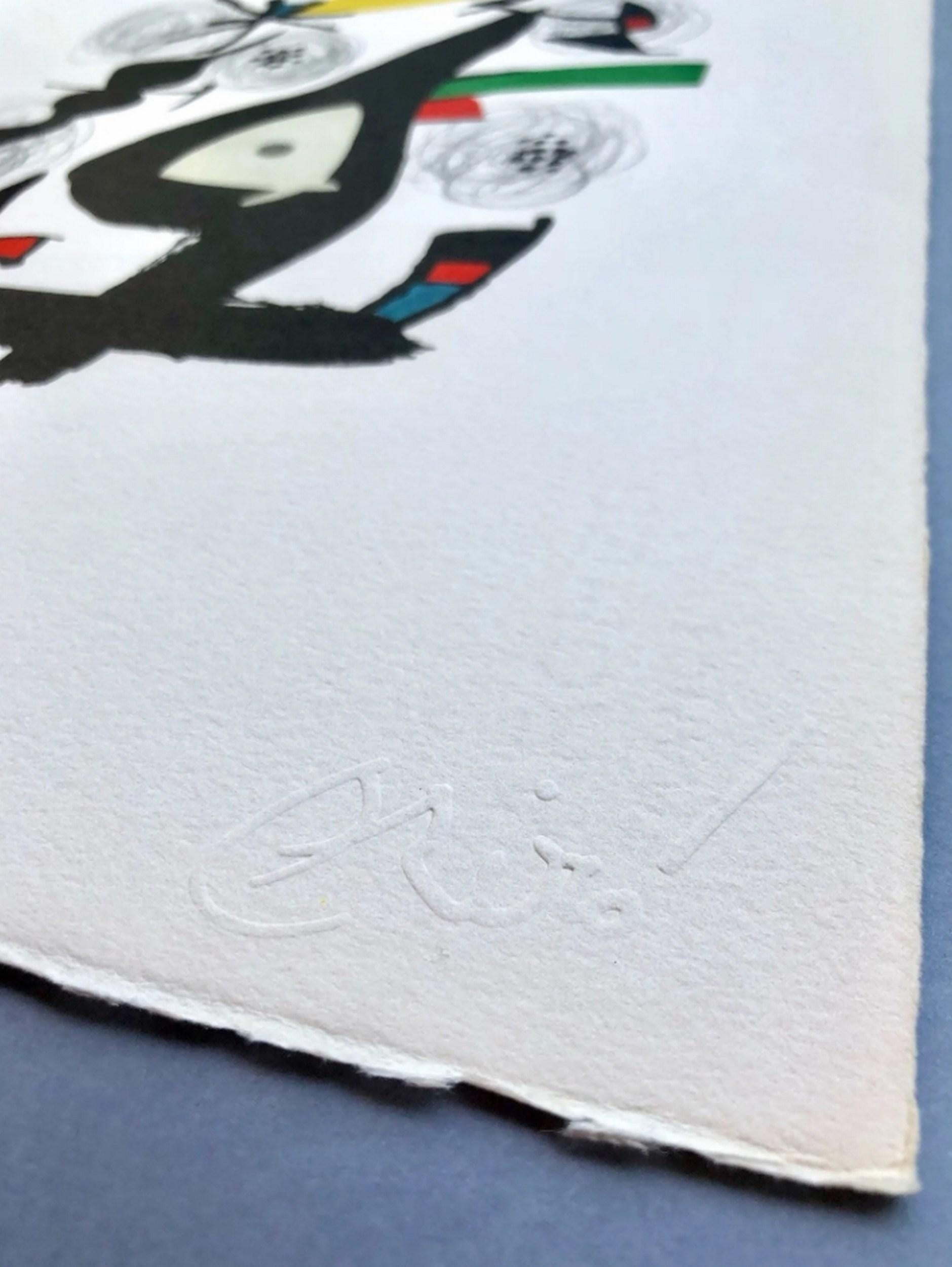 La Mélodie Acide - 1 (Surrealism, Colorful, Modern, ~26% OFF LIMITED TIME ONLY) - Gray Abstract Print by Joan Miró