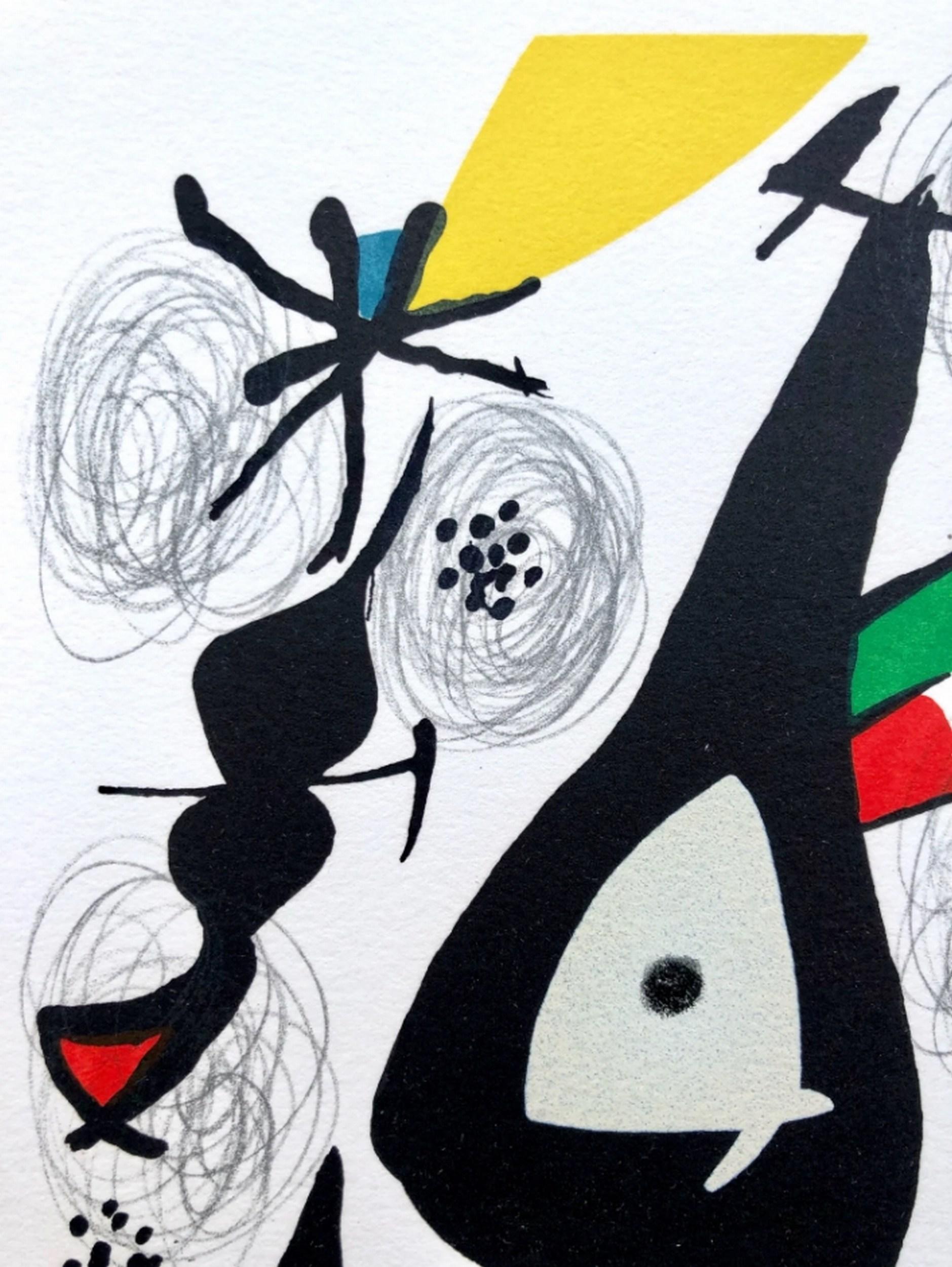 Joan Miró
La Mélodie Acide - 1
Color lithograph
Year: 1980
Edition: 1500
Artist Dry Stamp lower right, 
Annotated  