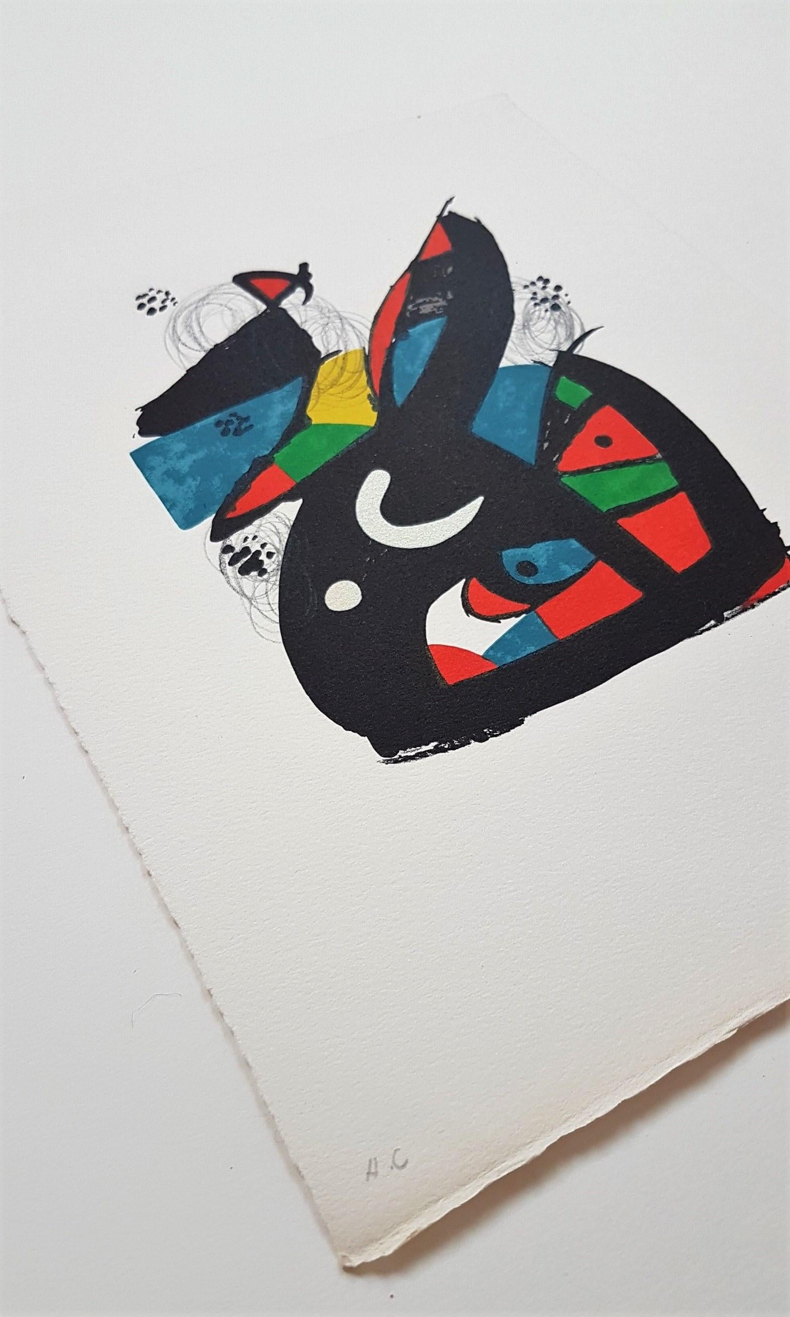 La Mélodie Acide - 13 - Gray Figurative Print by Joan Miró
