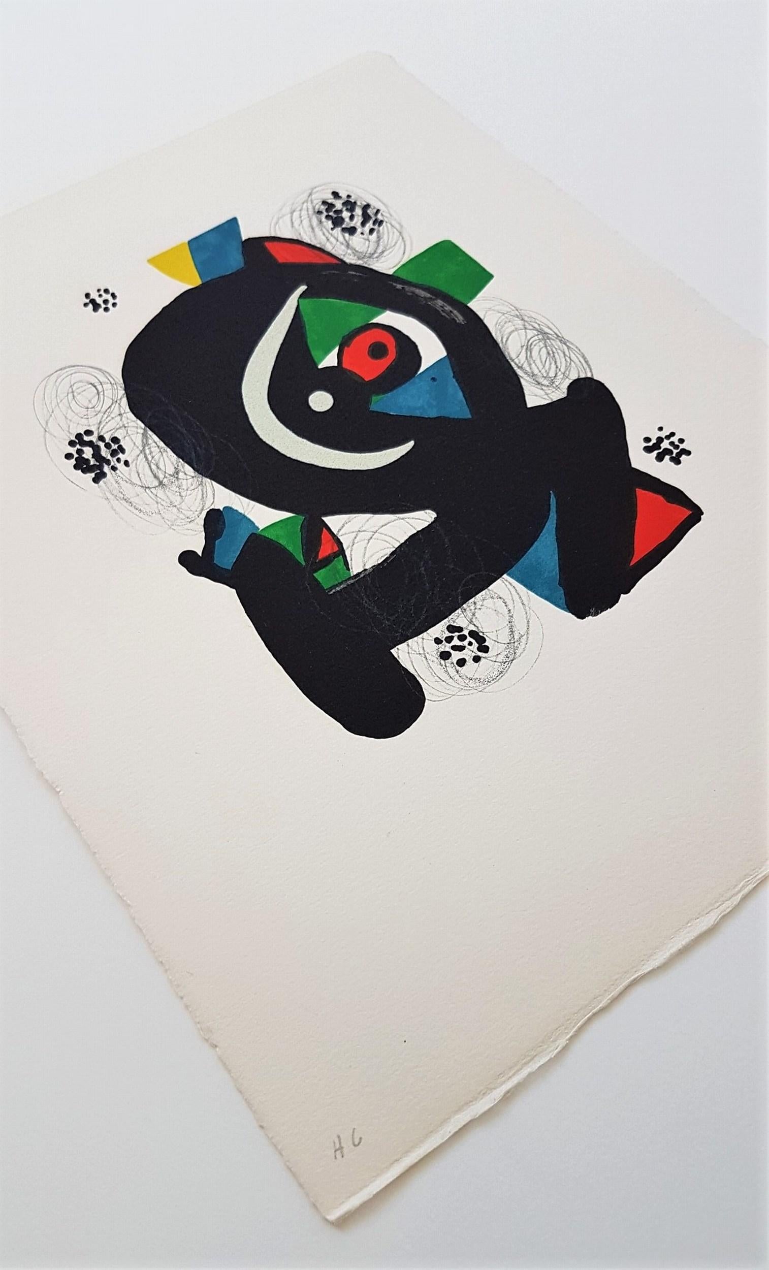 Joan Miró
La Mélodie Acide - 2
Color lithograph
Year: 1980
Edition: 101 + VII + 11 HC 
Artist Dry Stamp lower right, 
Annotated  