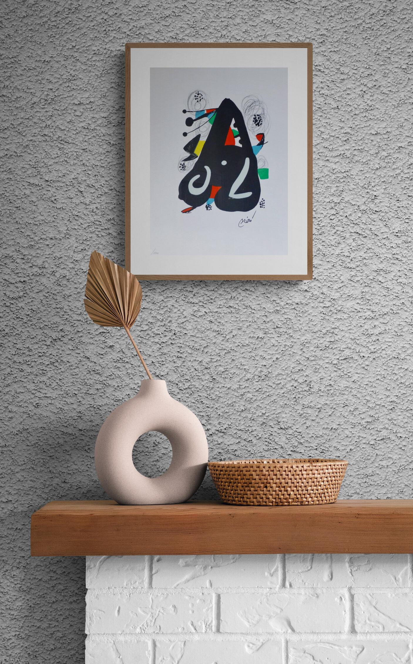 La Mélodie Acide - 5 (Surrealism, Colorful, Modern, ~26% OFF LIMITED TIME ONLY) - Gray Abstract Print by Joan Miró