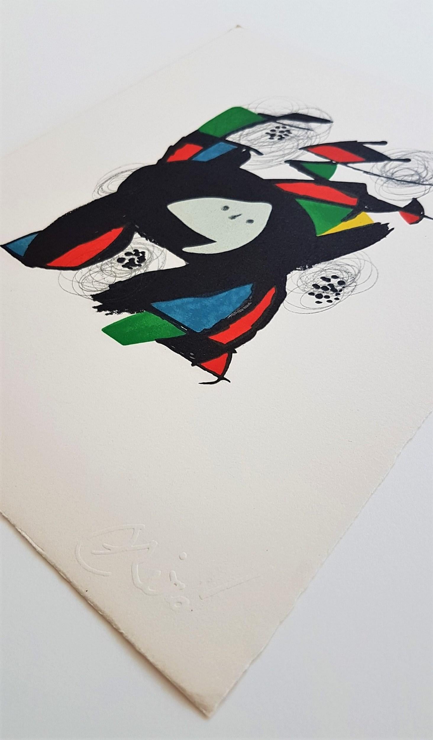 La Mélodie Acide - 8 (Surrealismo, Colorido, Moderno, ~26% DE DESCUENTO SOLO POR TIEMPO LIMITADO) - Abstract Print Gris de Joan Miró
