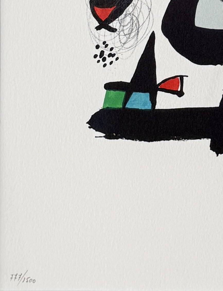 La Mélodie Acide, Planche I - Gray Print by Joan Miró