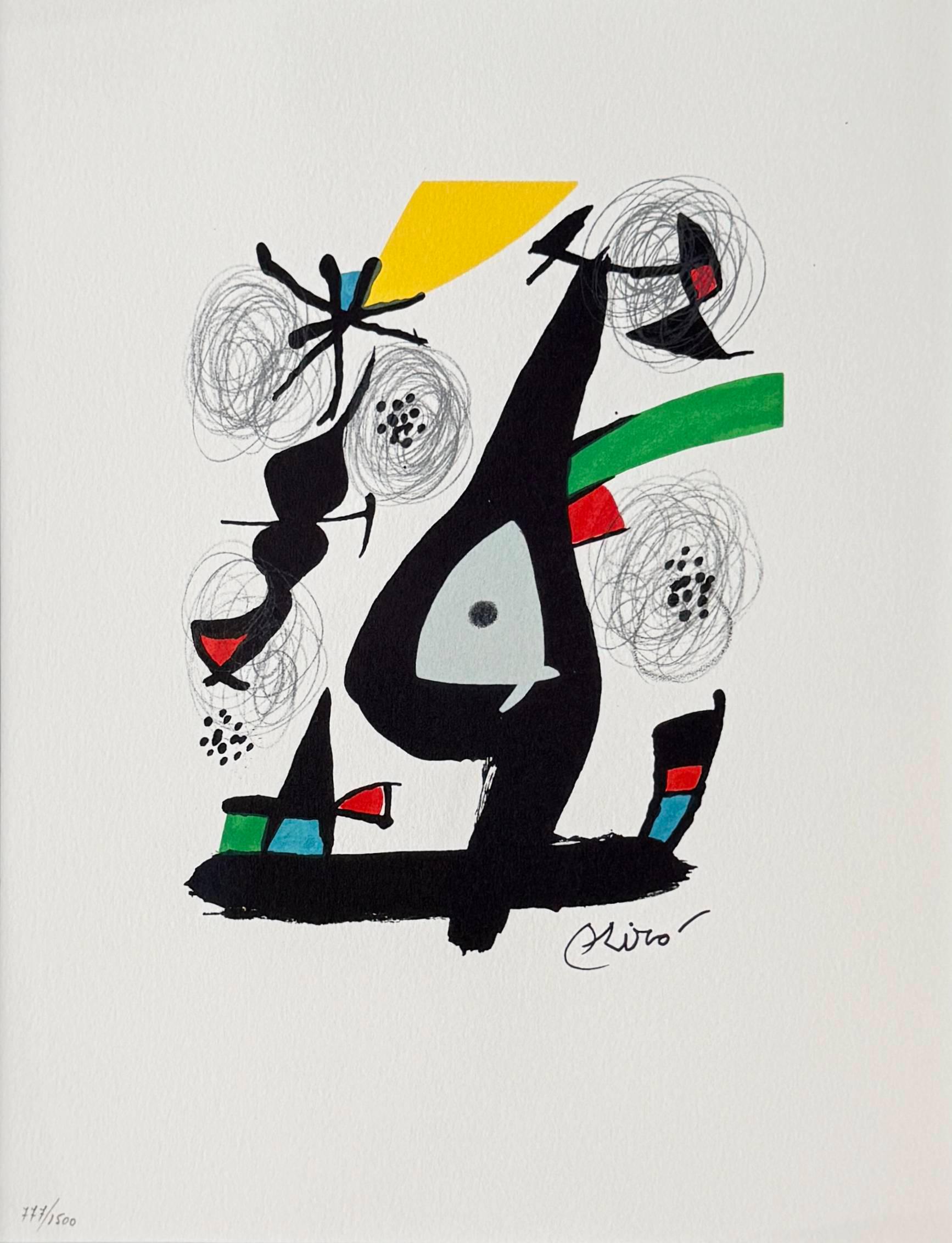 Joan Miró Print - La Mélodie Acide, Planche I