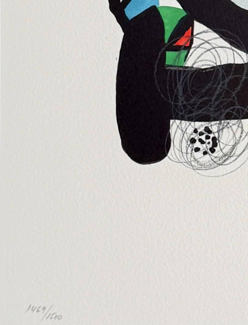 La Mélodie Acide, Planche II - Gray Print by Joan Miró