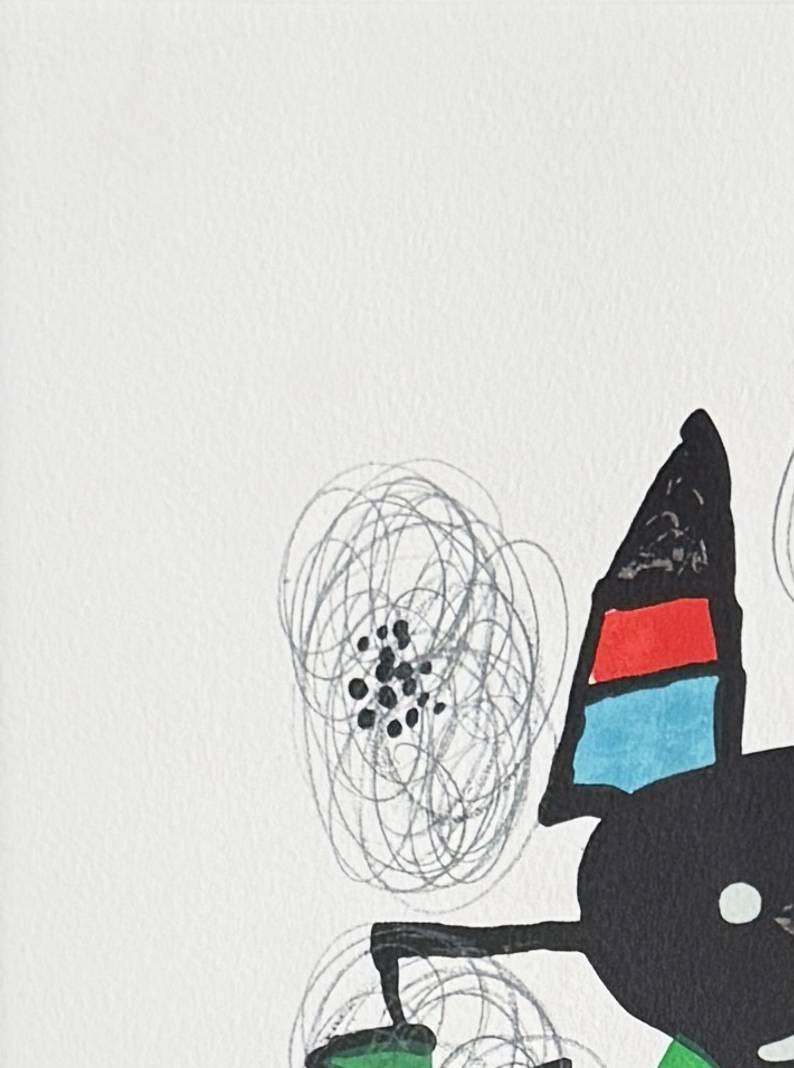 La Mélodie Acide, Planche III - Gray Print by Joan Miró