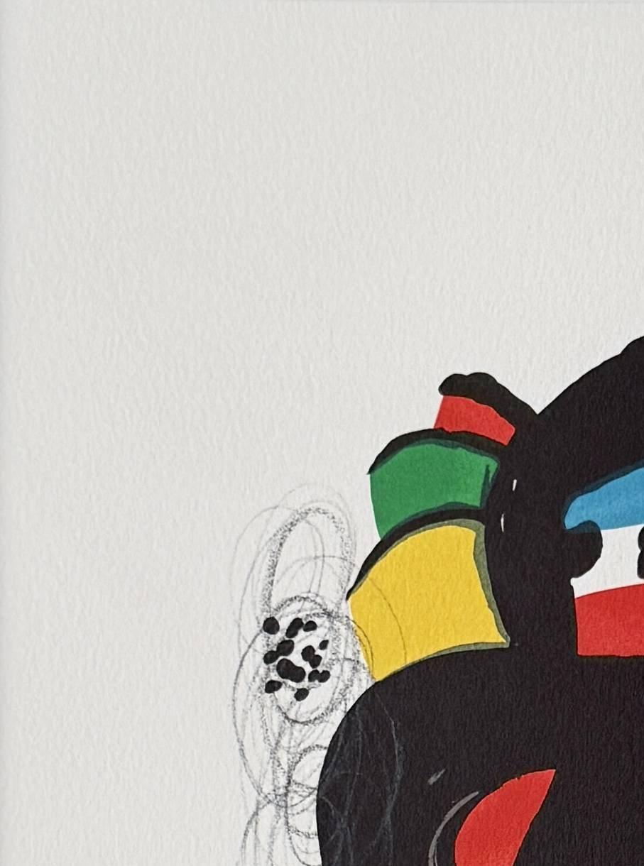 La Mélodie Acide, Planche VI - Gray Print by Joan Miró