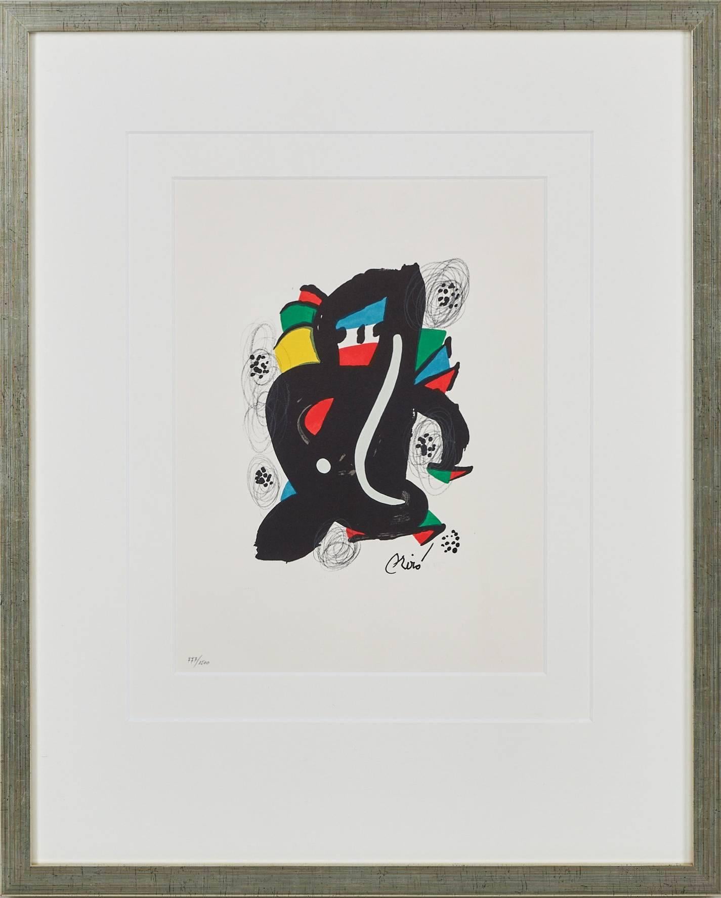 Joan Miró Print - La Mélodie Acide, Planche VI