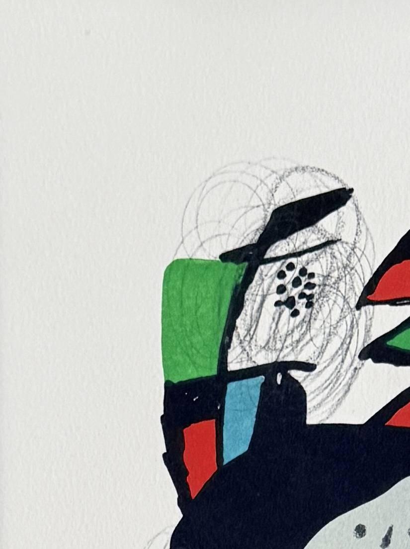 La Mélodie Acide, Planche VIII - Gray Print by Joan Miró