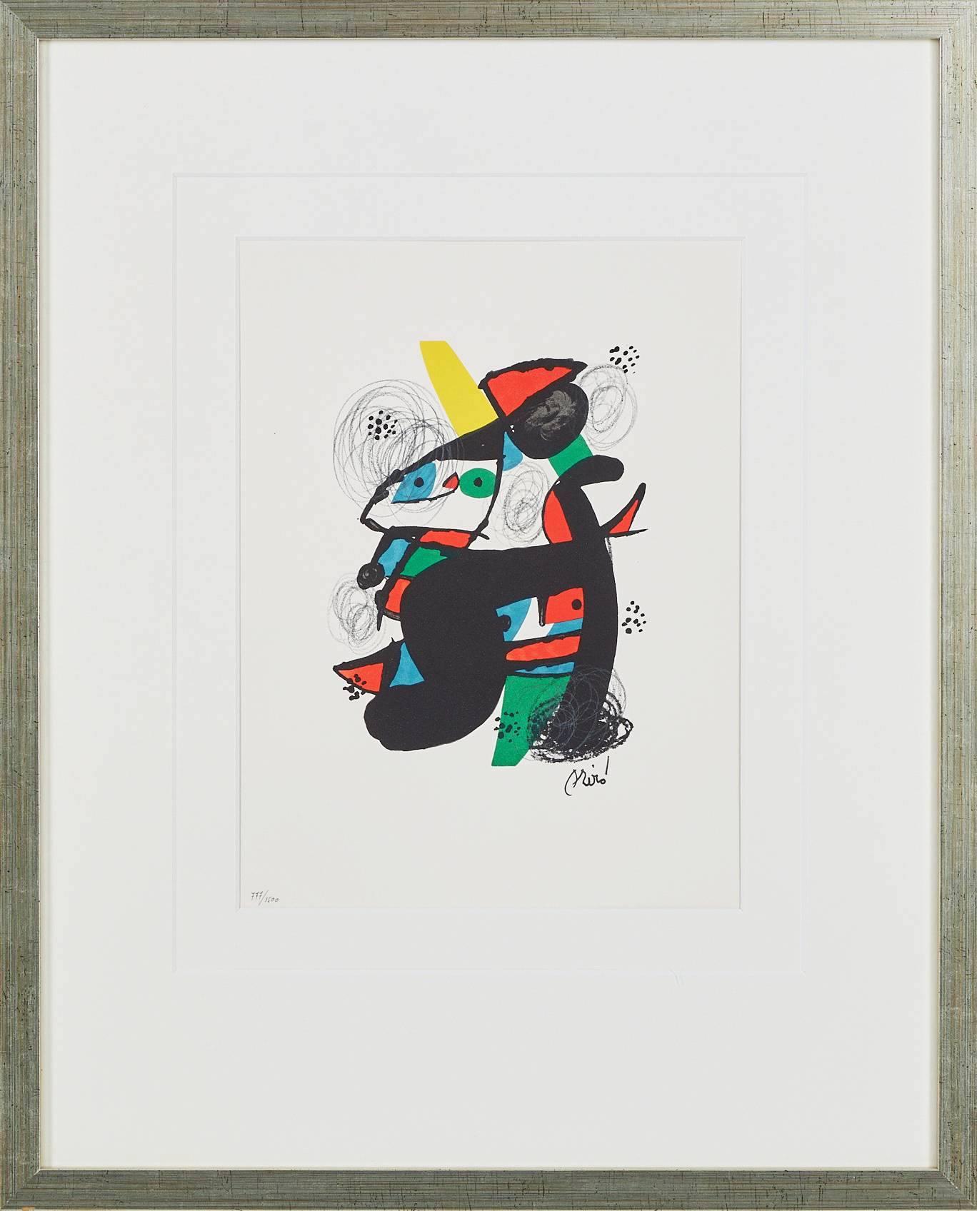 Joan Miró Print - La Mélodie Acide, Planche XI
