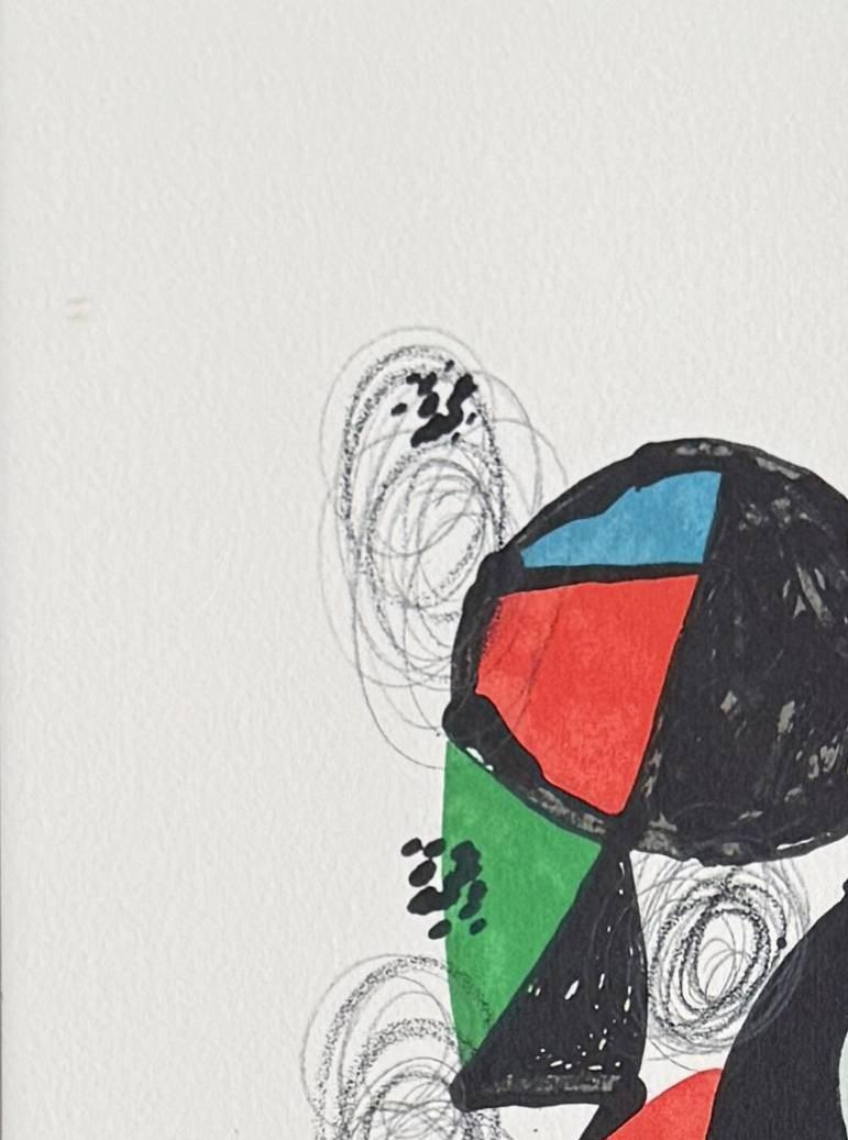 La Mélodie Acide, Planche XII - Gray Print by Joan Miró