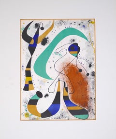 La Nuit - Offset and Lithograph by J. Mirò - 1970s