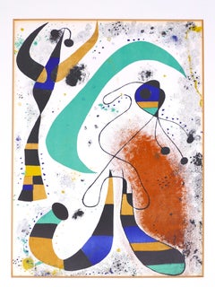 La Nuit - Offset and Lithograph by J. Mirò - 1970s