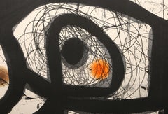 La Taupe Hilare, Large Abstract Modern Signed Etching by Joan Miro