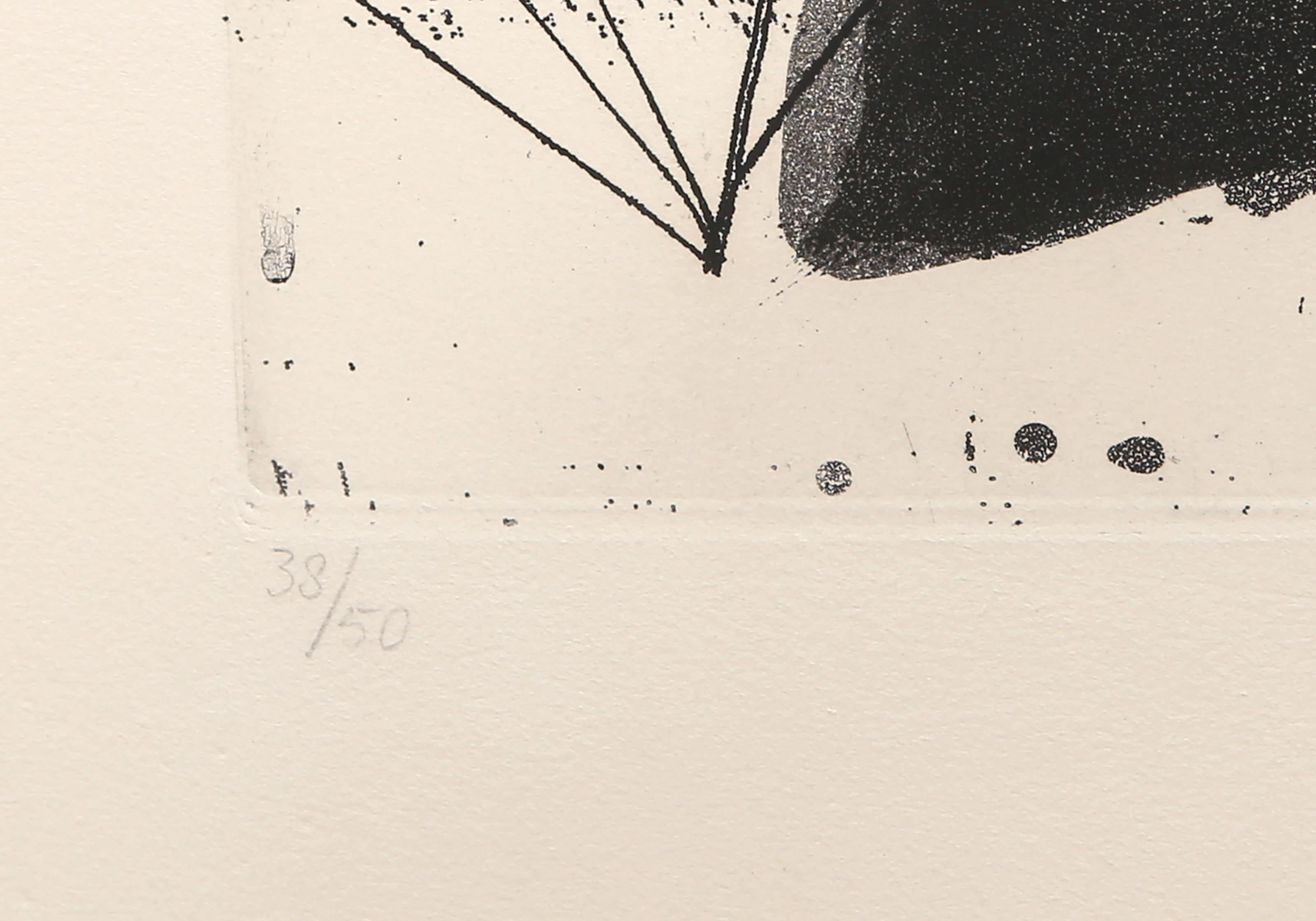 La Taupe Hilare, Große abstrakte moderne, signierte Radierung von Joan Miro (Moderne), Print, von Joan Miró