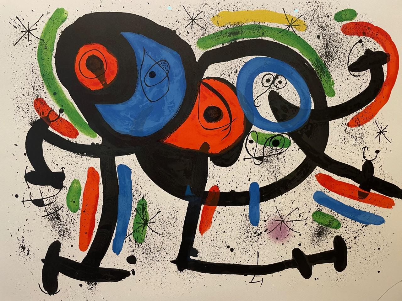 Farblithographie „La Triple Roue ll“ 1981 – Print von Joan Miró