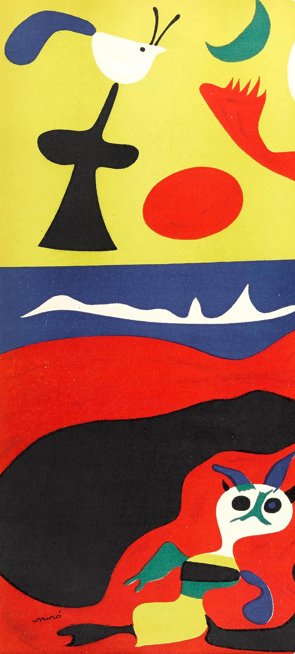 L’air (Dupin 1310; Mourlot 6), Verve: Revue Artistique et Littéraire - Black Landscape Print by Joan Miró