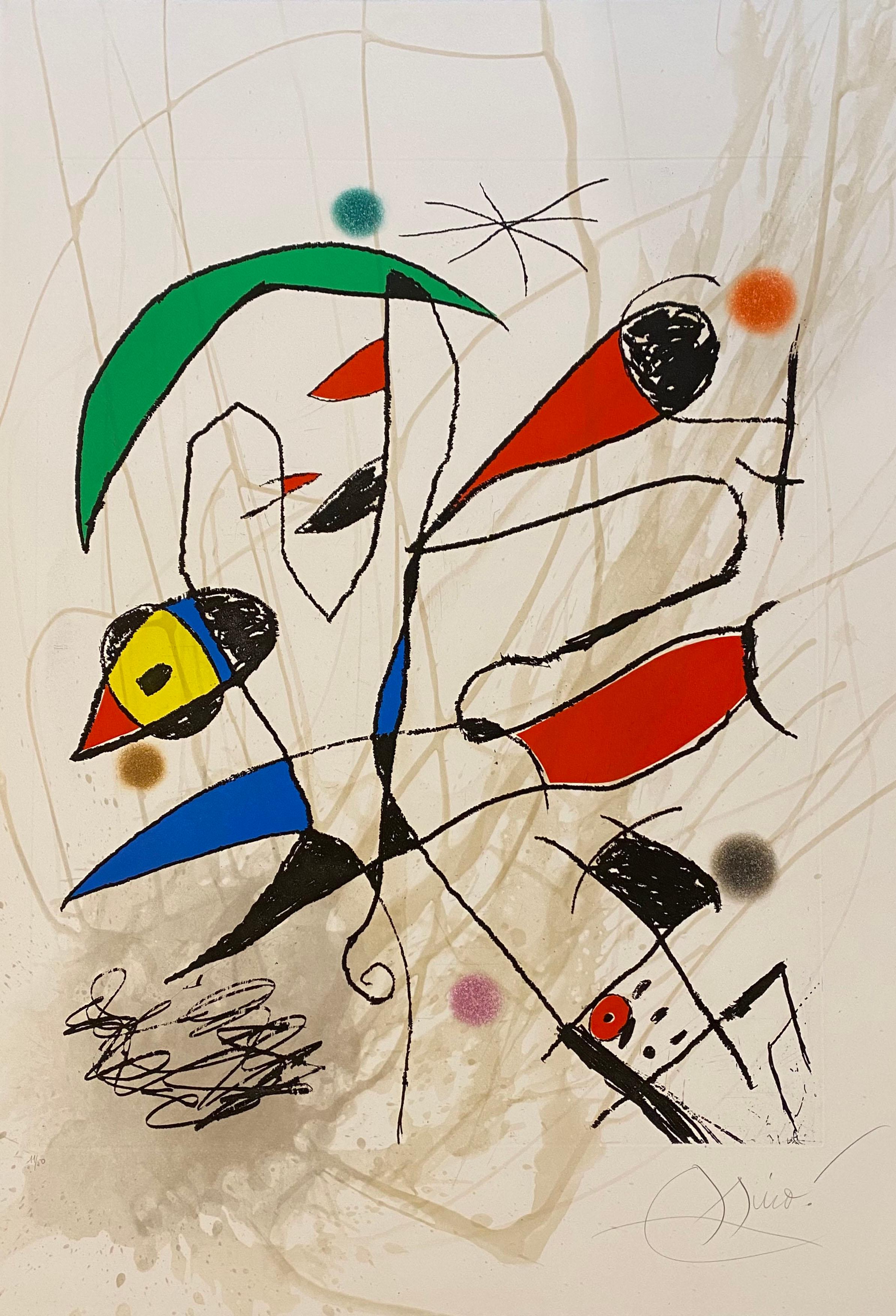 Joan Miró Abstract Print - L'Avaleur de Sabre Lune