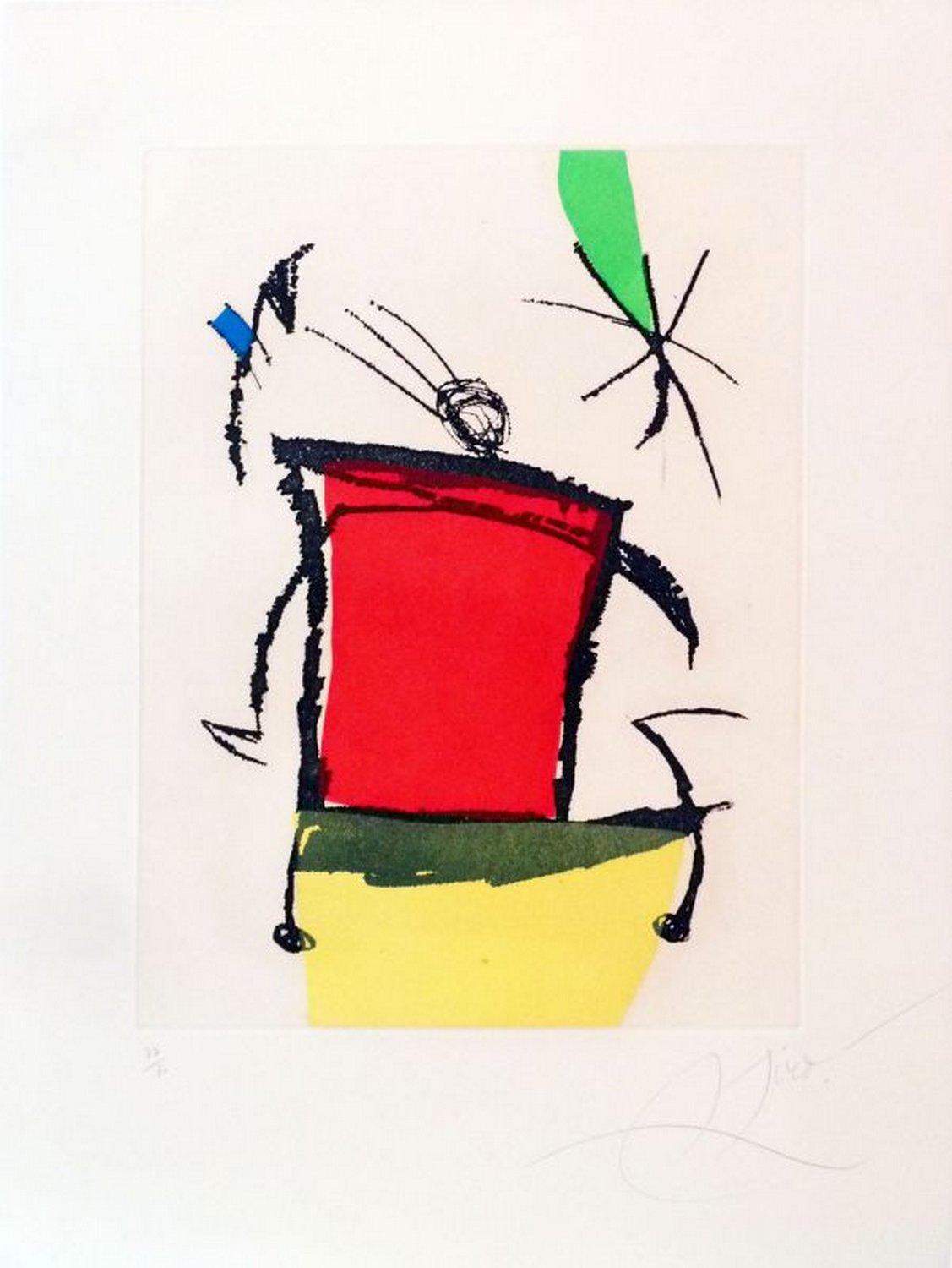 Joan Miró Abstract Print - Le Chanteur des rues V 