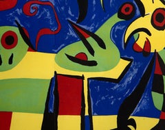 Le Chien aboyant a la lune, Surrealist Lithograph by Joan Miro