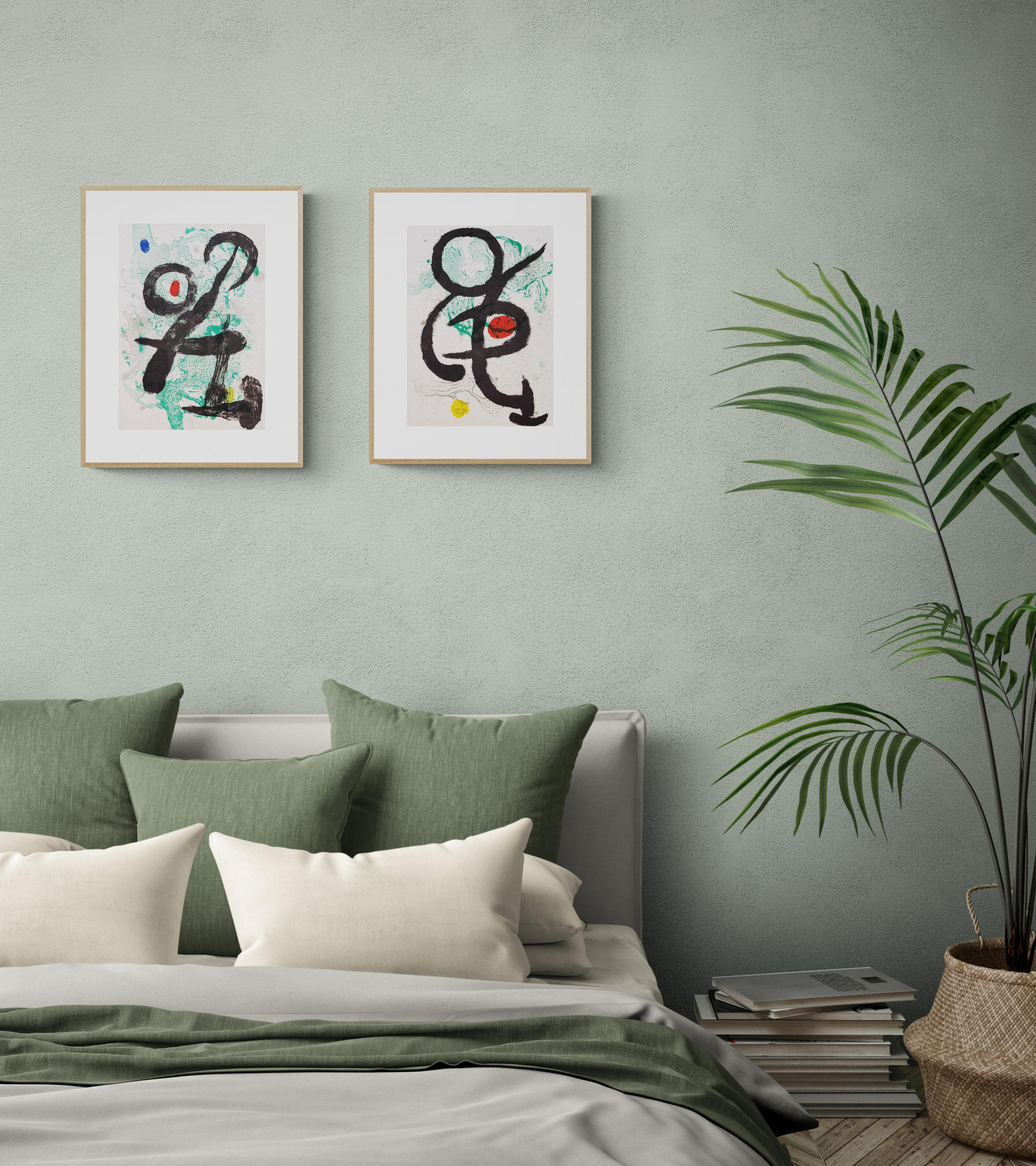 Le Faune (from Artigas) (Abstract Expressionism, Surrealism, Ceramics, Green) - Surrealist Print by Joan Miró