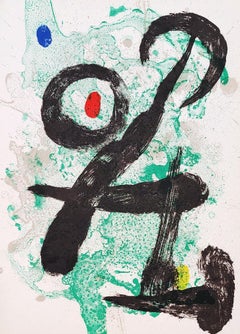 Le Faune (aus Artigas) (Abstrakter Expressionismus, Surrealismus, Keramik, Grün)