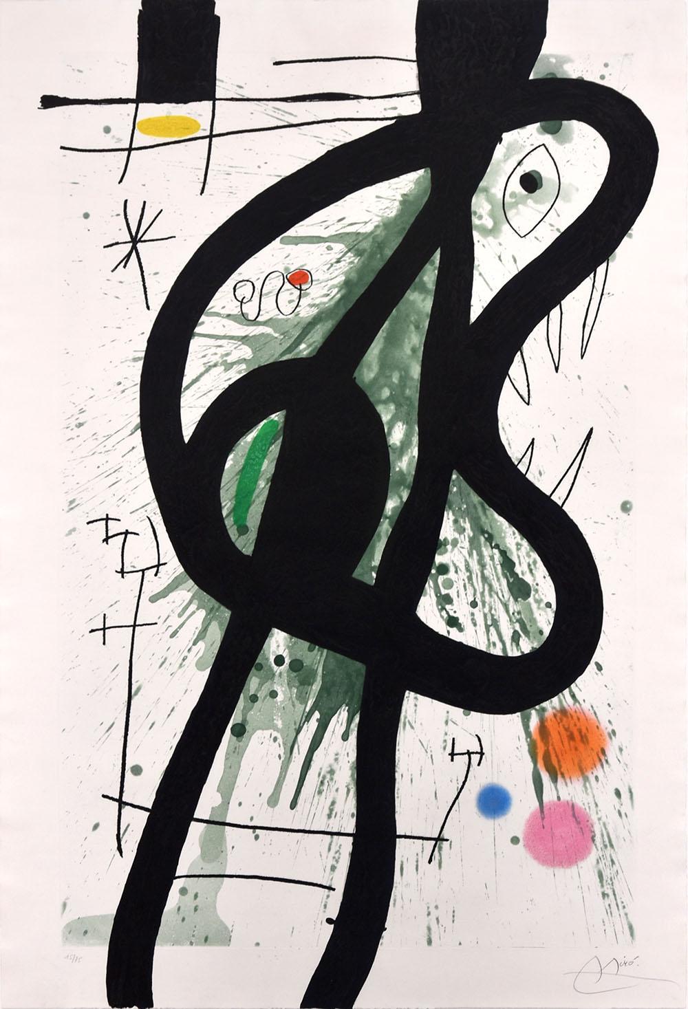 Joan Miró Abstract Print - Le Grand Carnassier (The Large Carnivore) 1969