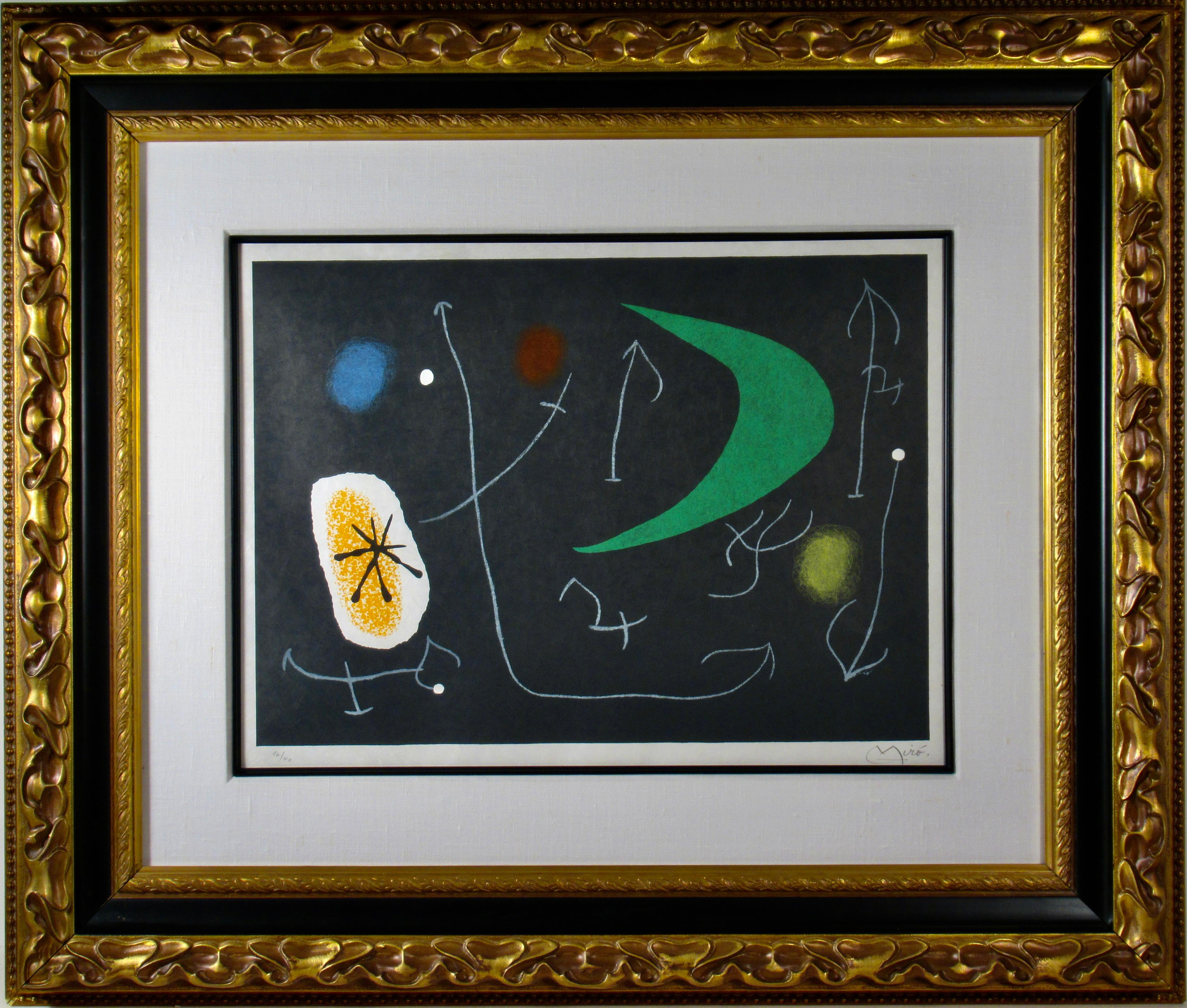 Joan Miró Abstract Print - Le Lezard aux Plumes d'Or