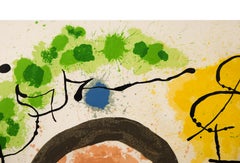 Le Lézard aux Plumes d'Or - Original Lithograph by J. Mirò - 1971