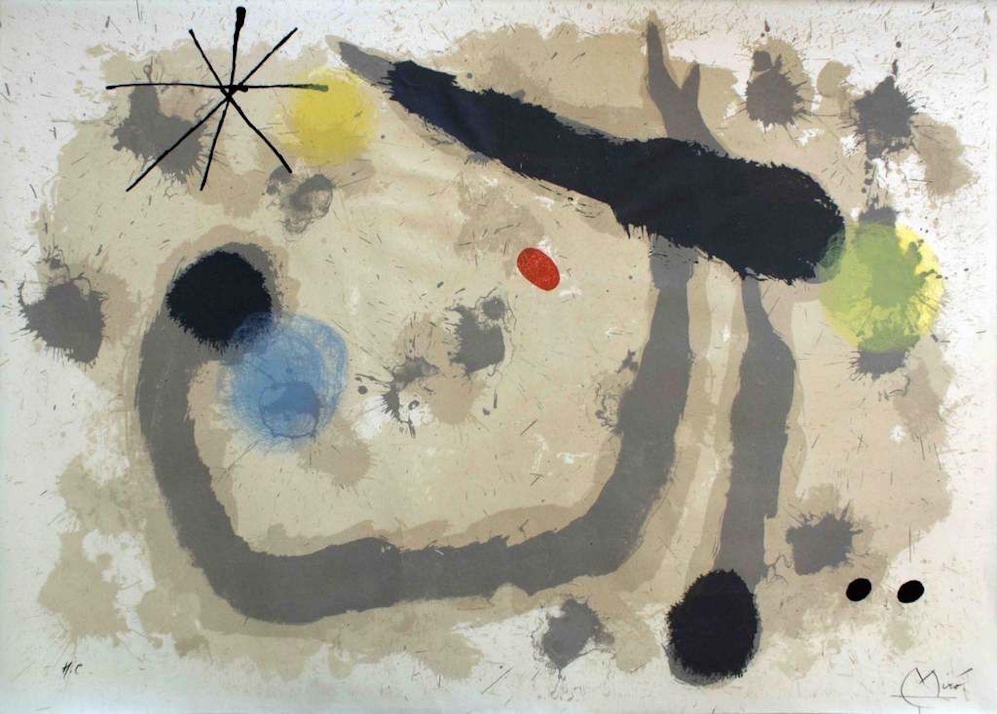 Joan Miró Abstract Print - Le Lézard aux Plumes d'Or - Original Lithograph by Joan Mirò - 1971