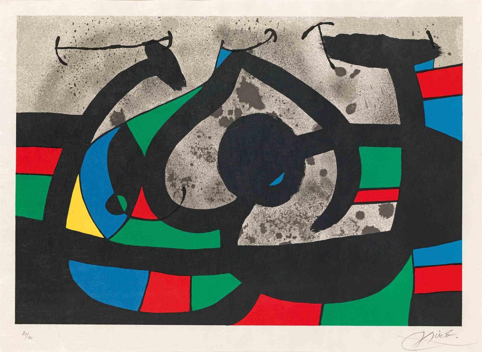 Joan Miró Abstract Print - Le Lézard aux Plumes d'Or - Lithograph by Joan Mirò - 1971 