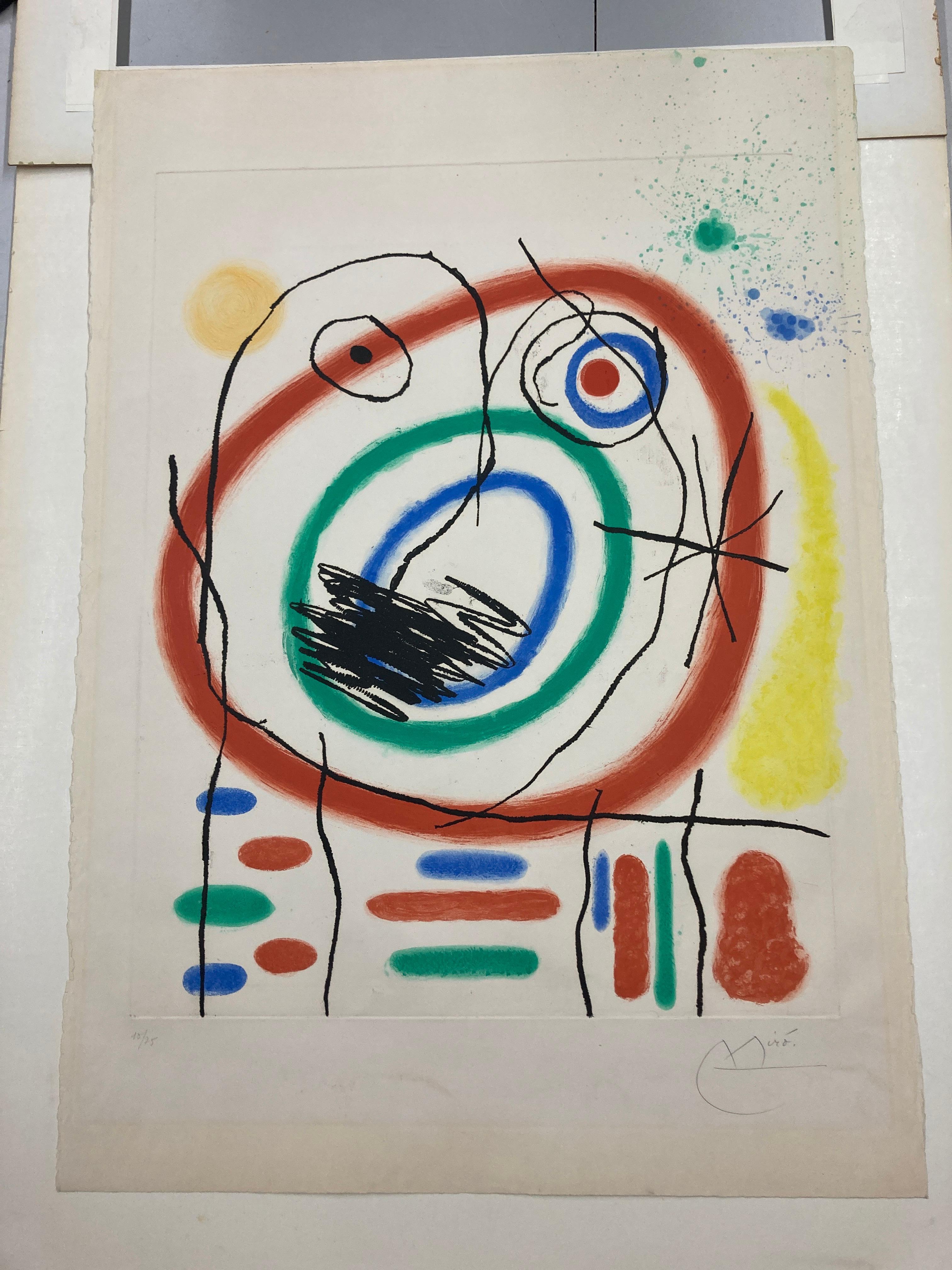 Le Prophète Encerclé - Print by Joan Miró