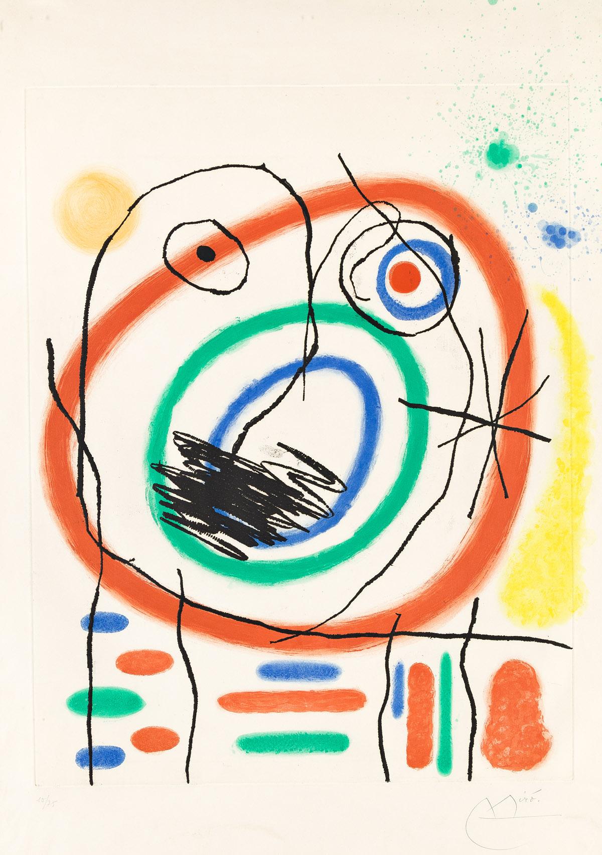 Joan Miró Abstract Print - Le Prophète Encerclé