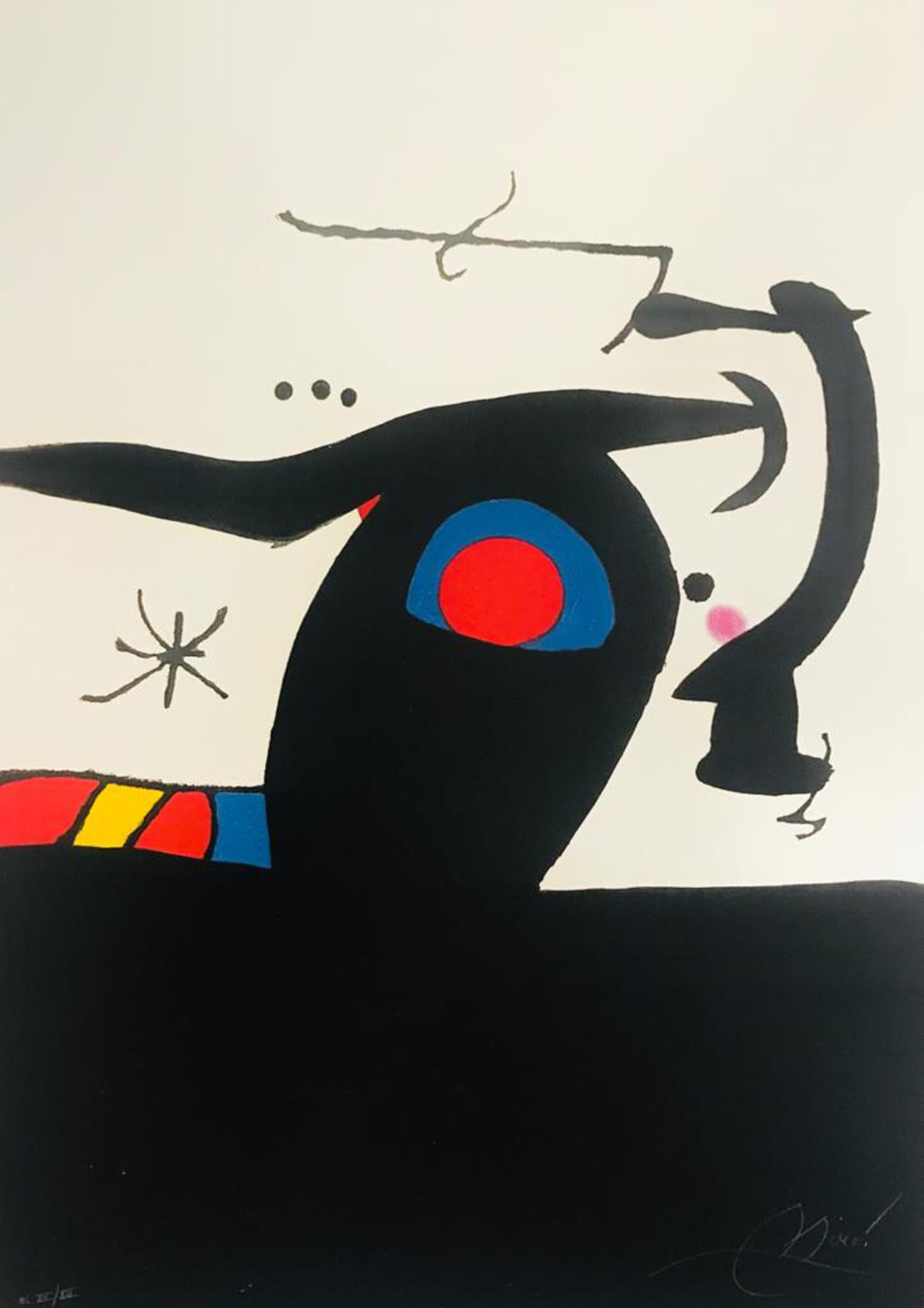 "Le Tambour-major", 1978. Etching and aquatint hand signed and numbered.  - Mixed Media Art by Joan Miró