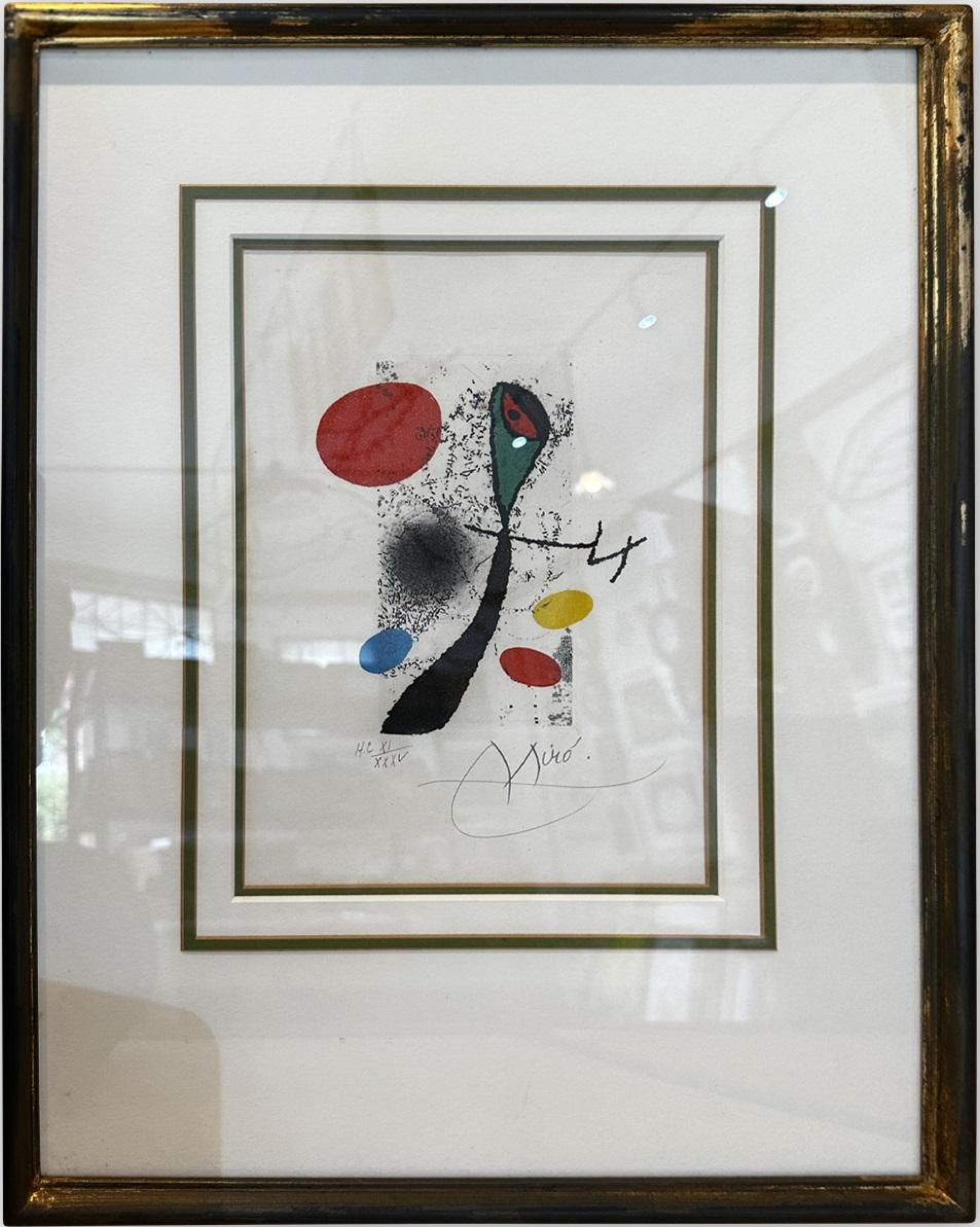 Joan Miró Abstract Print - Le Vent Parmi les Roseaux