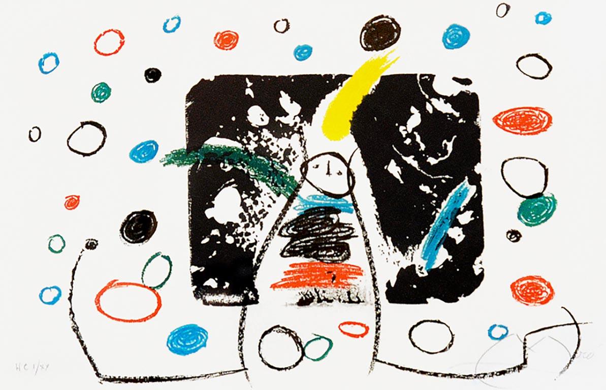 Joan Miró Figurative Print - L'enfance d'Ubu (Childhood of Ubu), 1975