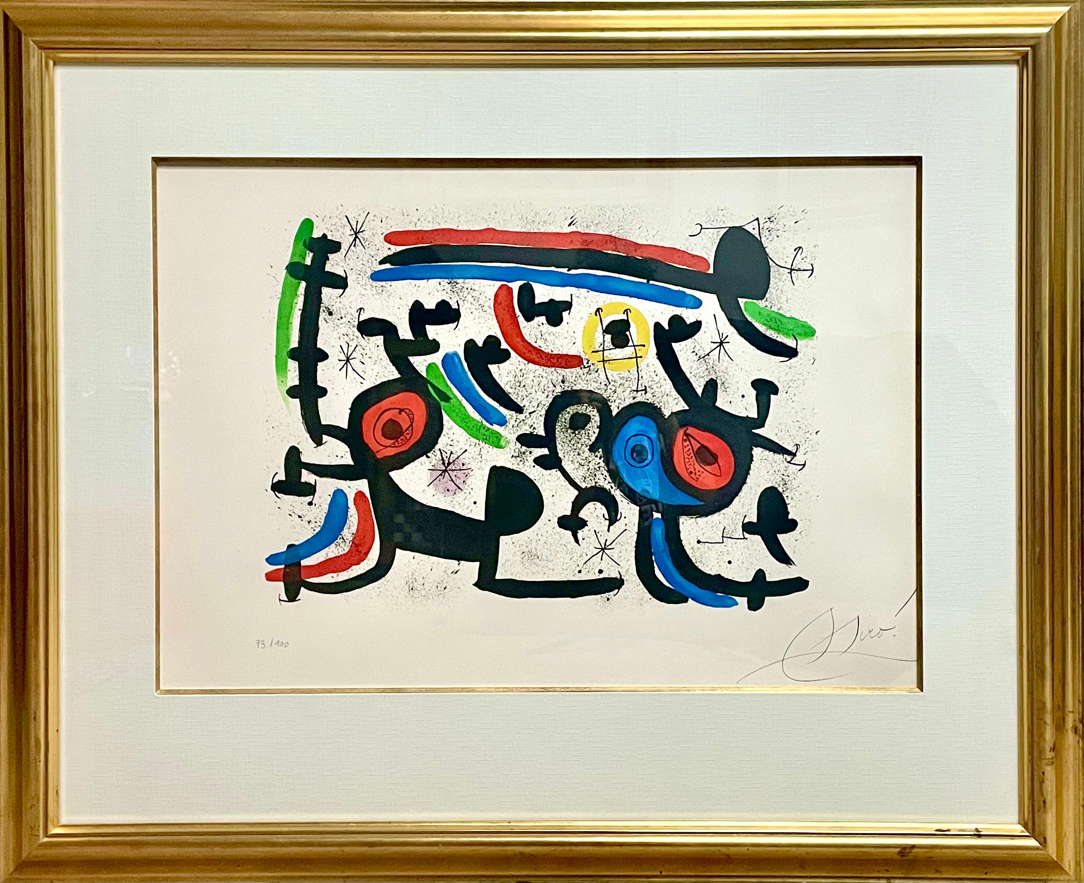 "Les amoureux et luna park II" - Print by Joan Miró