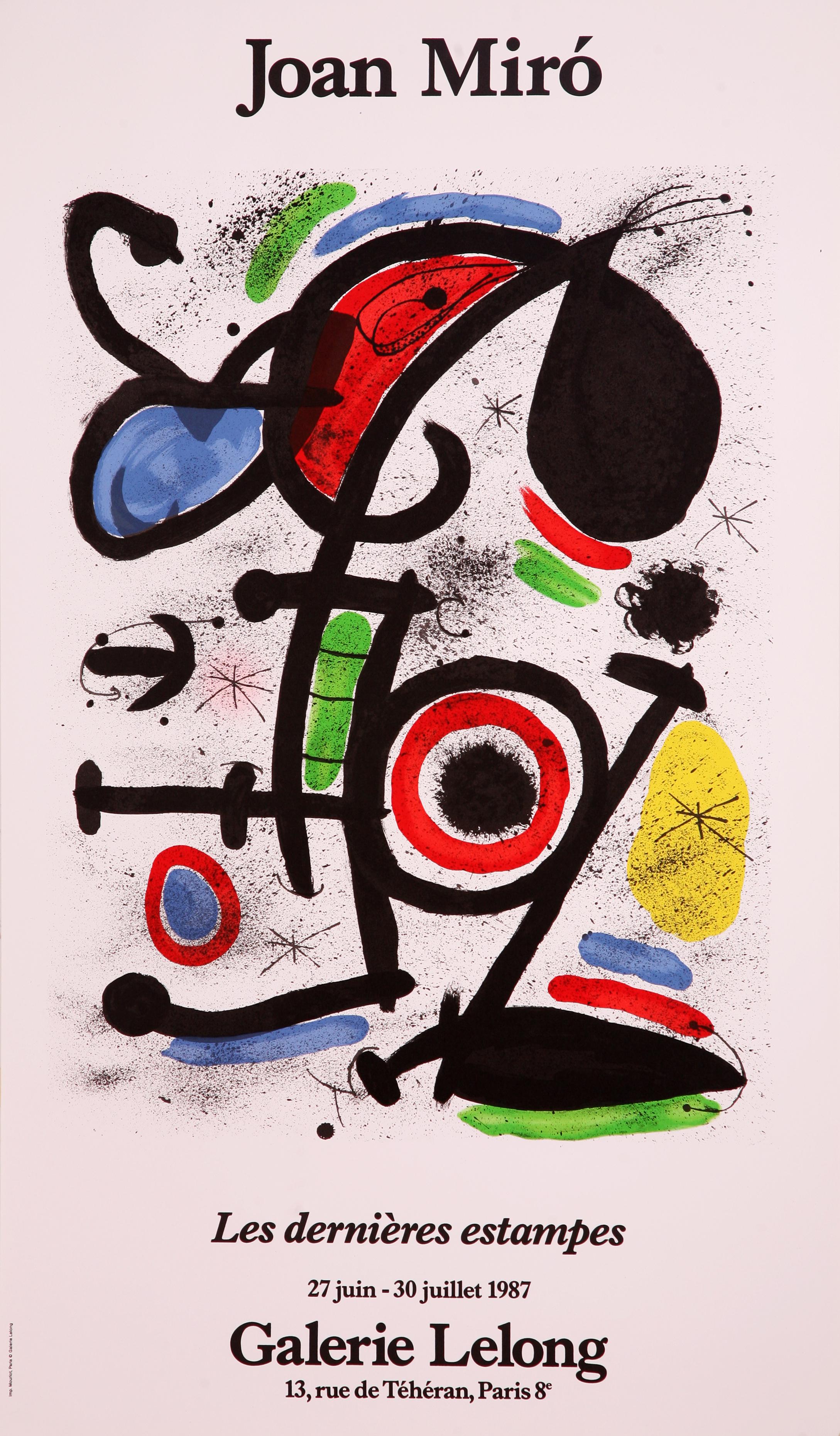 Joan Miró Abstract Print - Les Derniers Estampes-Galerie Lelong by Joan Miro (abstract print)