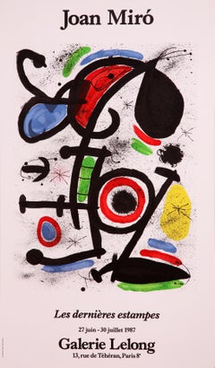 Les Derniers Estampes-Galerie Lelong de Joan Miro (impression abstraite)