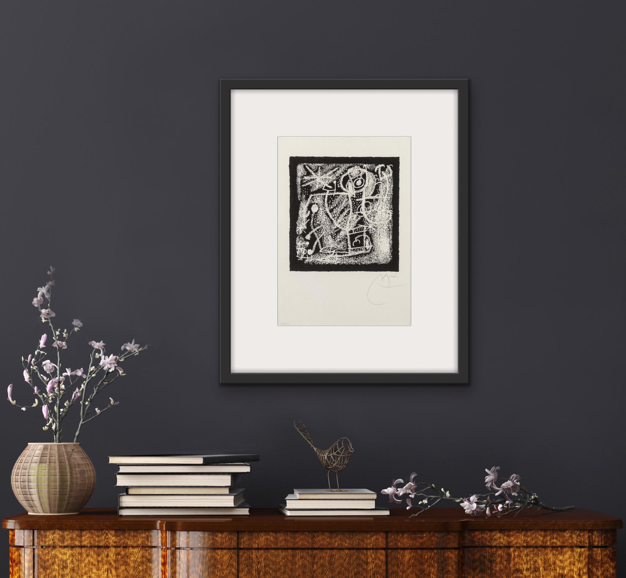 Joan Miró, Les Essencies de la Terra 1968 Lithograph Signed/Numbered Japon Nacre 1