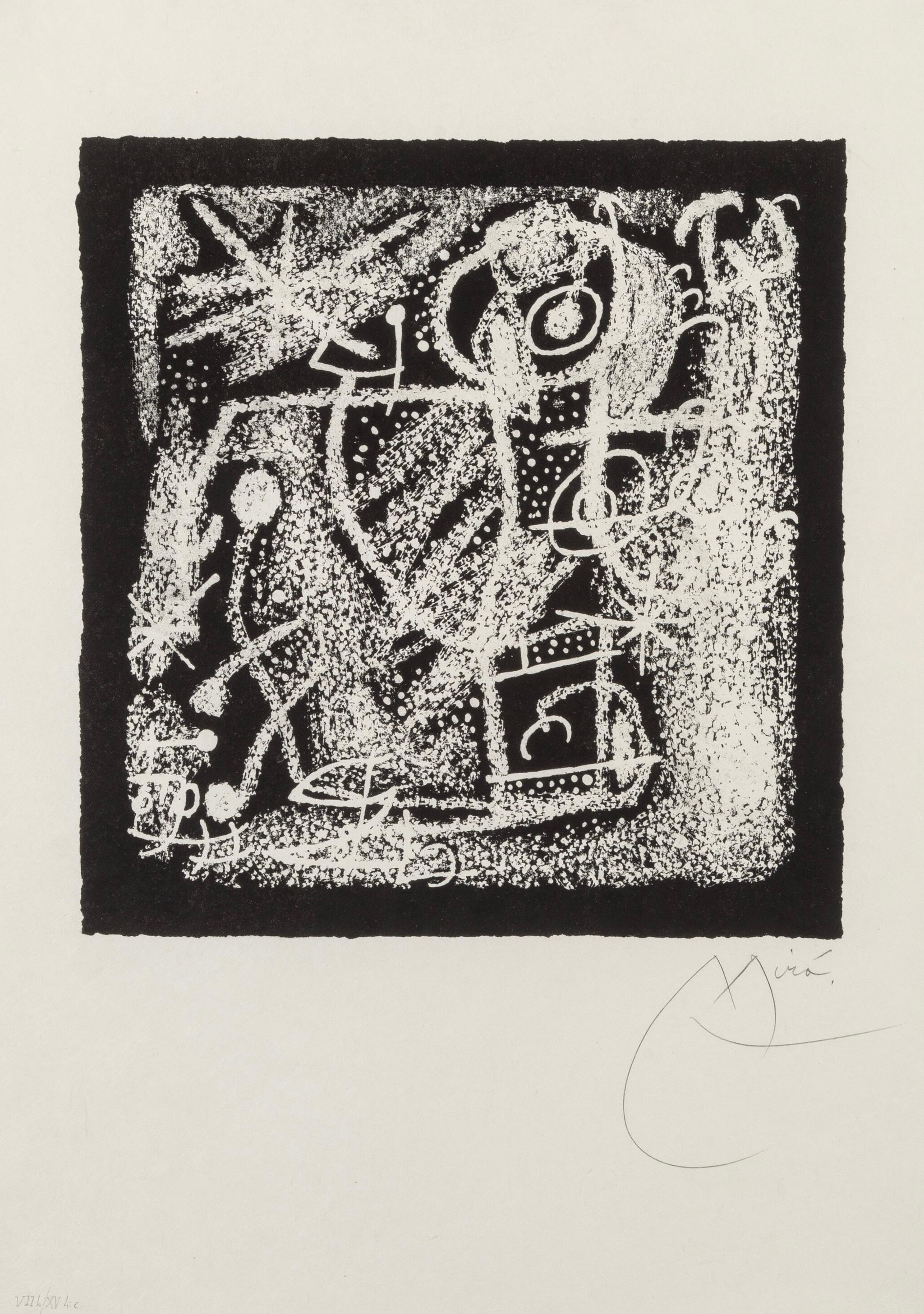 Joan Miró Abstract Print - Les Essencies de la Terra - 1968 Lithograph Signed & Numbered on Japon Nacre 