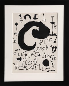Les Essencies de la Tierra, Abstrakte moderne Lithographie von Joan Miró 1968