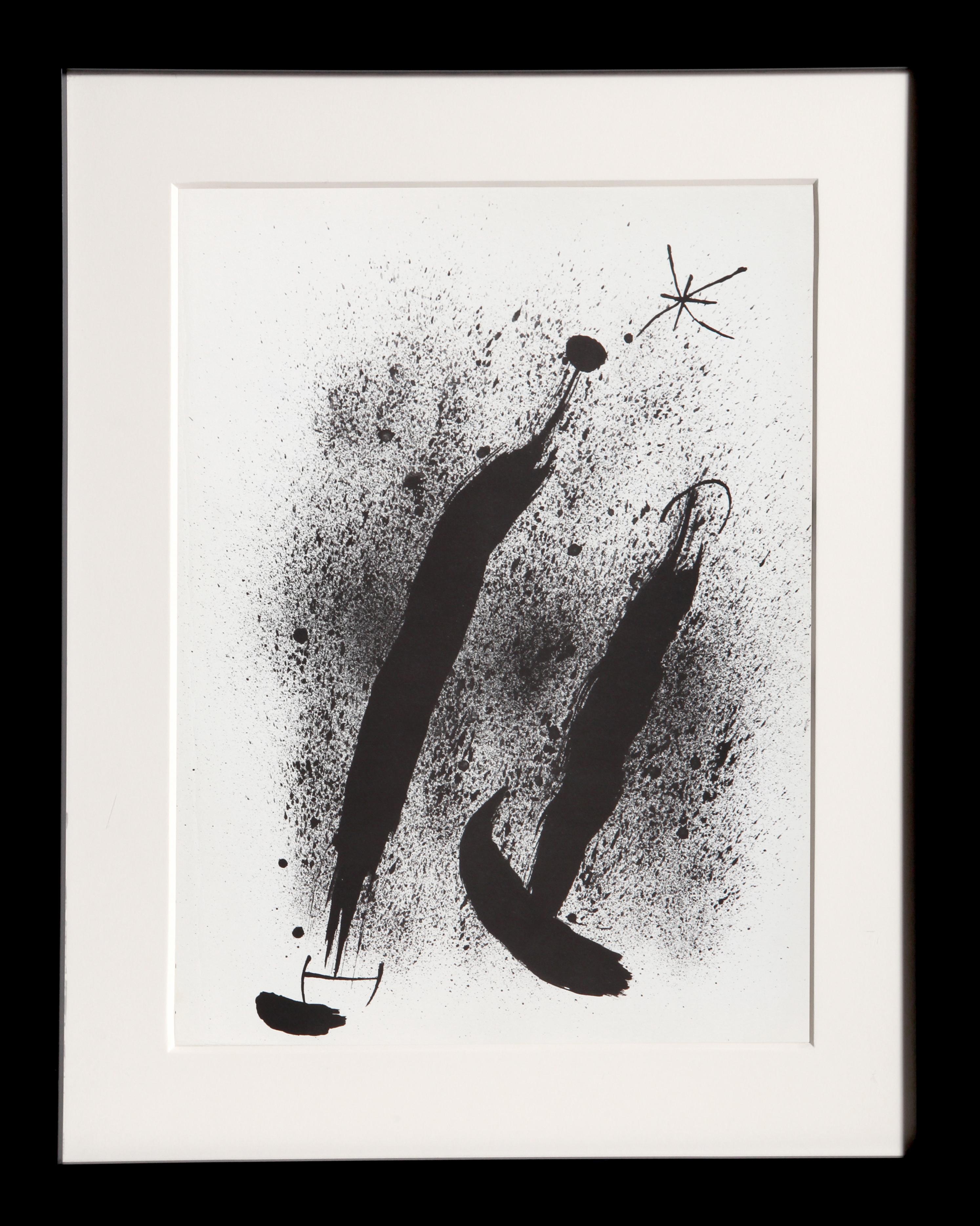 Artist: Joan Miro, Spanish (1893 - 1983)
Title: Les Essencies de la Terra 8
Year: 1968
Medium: Lithograph on Guarro
Edition: LX (60)
Size: 19.25 x 15.25 in. (48.9 x 38.74 cm)

Reference: no. 123 in Cramer "The Illustrated Books", page 314
Colophon
