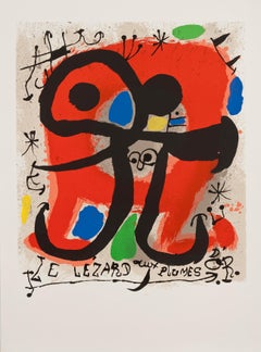 Les Lezards aux Plumes d'Or by Joan Miro (abstract print)