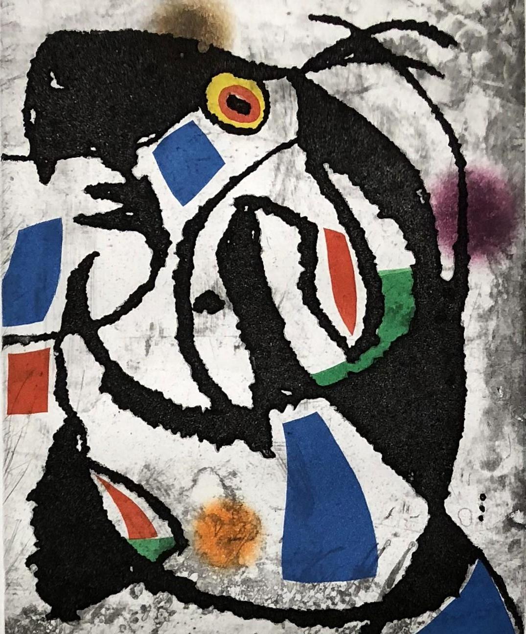 Les Montagnards - Original Etching - 50 copies - Print by Joan Miró